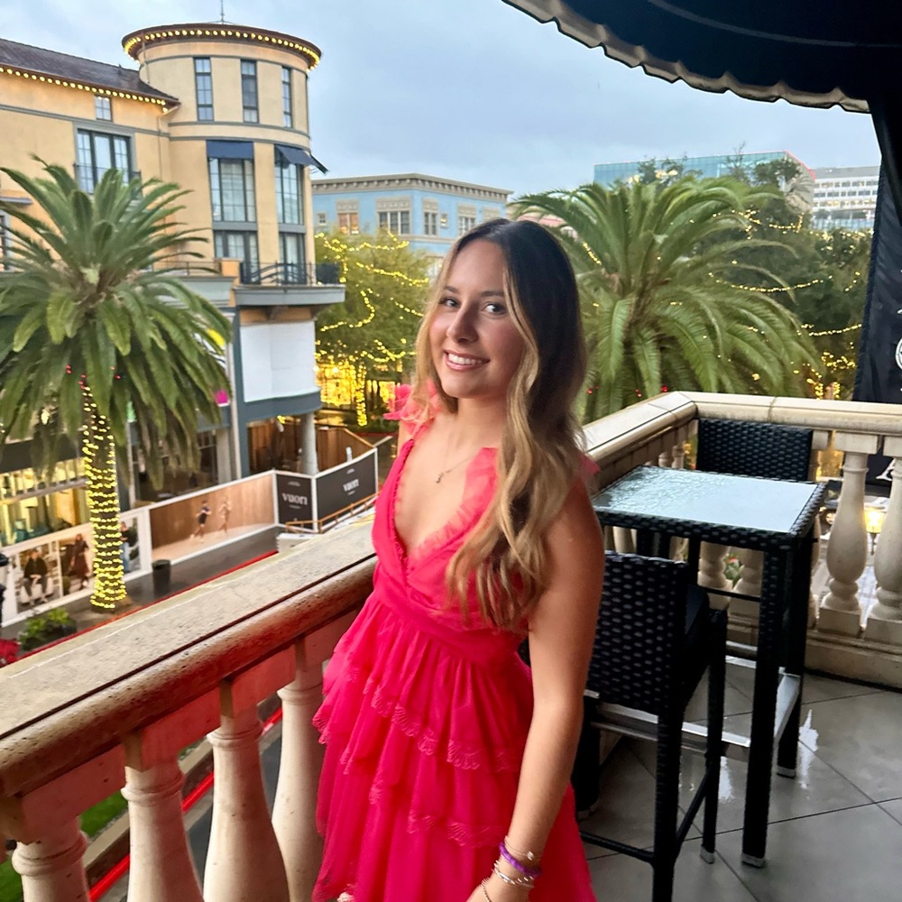 Vibrant Pink Ruffled Dress